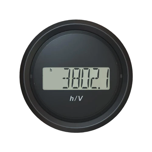 Veratron ViewLine 52 mm Engine Hour Counter / Voltmeter - Black Triangular Bezel