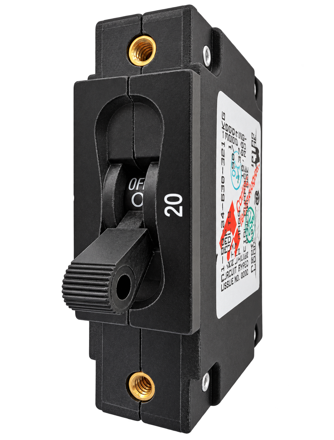 Carling C-Series CA1 20A 120V AC-Only Single-Pole UL 489 Circuit Breaker