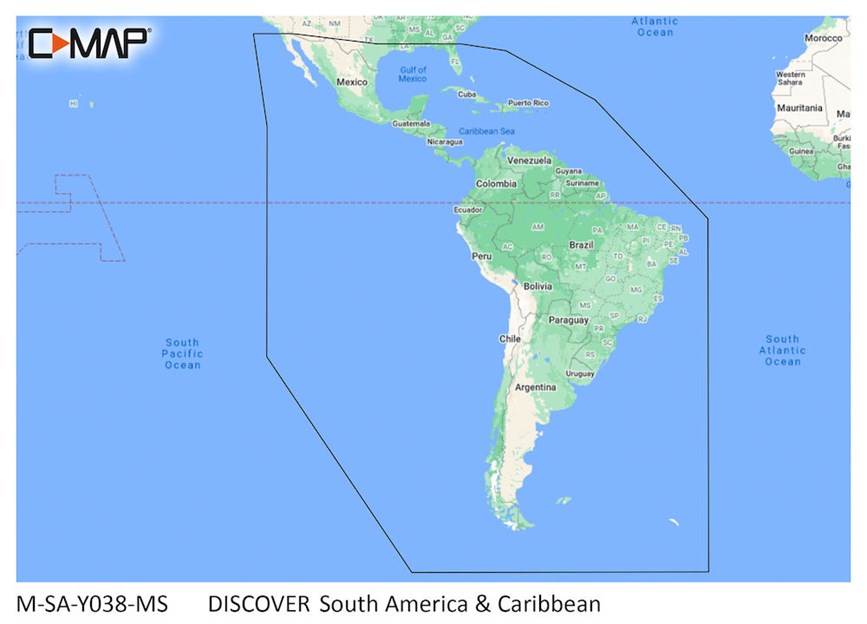 C-MAP DISCOVER South America & Caribbean — M-SA-Y038-MS