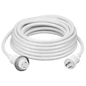 Hubbell HBL61CM08W marine shore power cable set in white