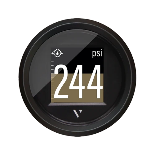Veratron VL Flex 52 J1939 Black round marine multifunction gauge
