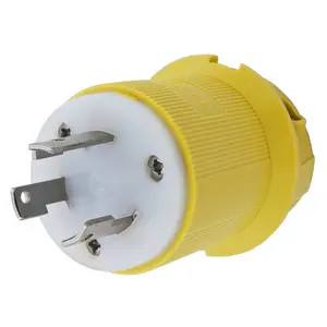 Hubbell HBL26CM11 single-pole plug in yellow