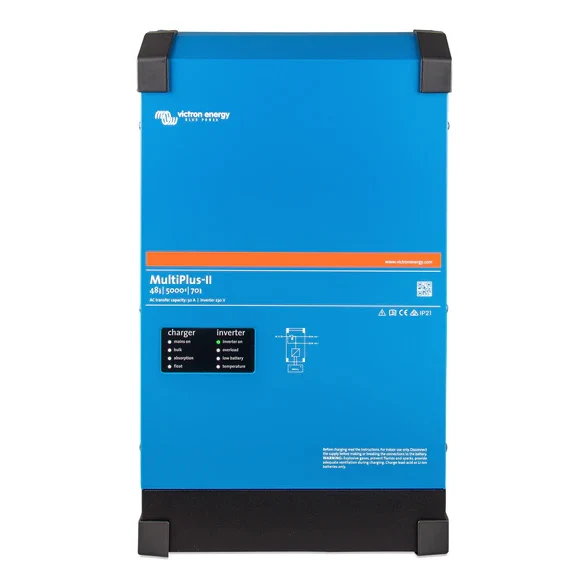 Victron MultiPlus-II 48/5000 70-95 120 V inverter/charger front view