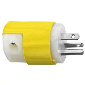 Hubbell HBL53CM66C single-pole corrosion resistant plug in yellow