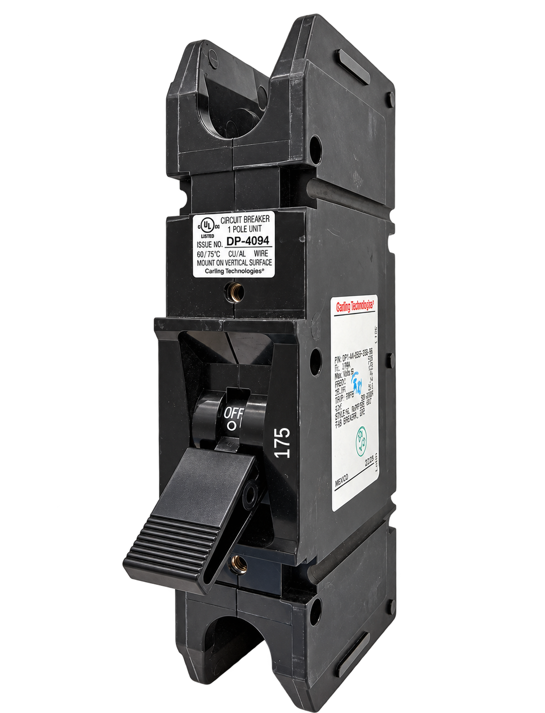 Carling F-Series 175A Single pole UL 489 Circuit Breaker