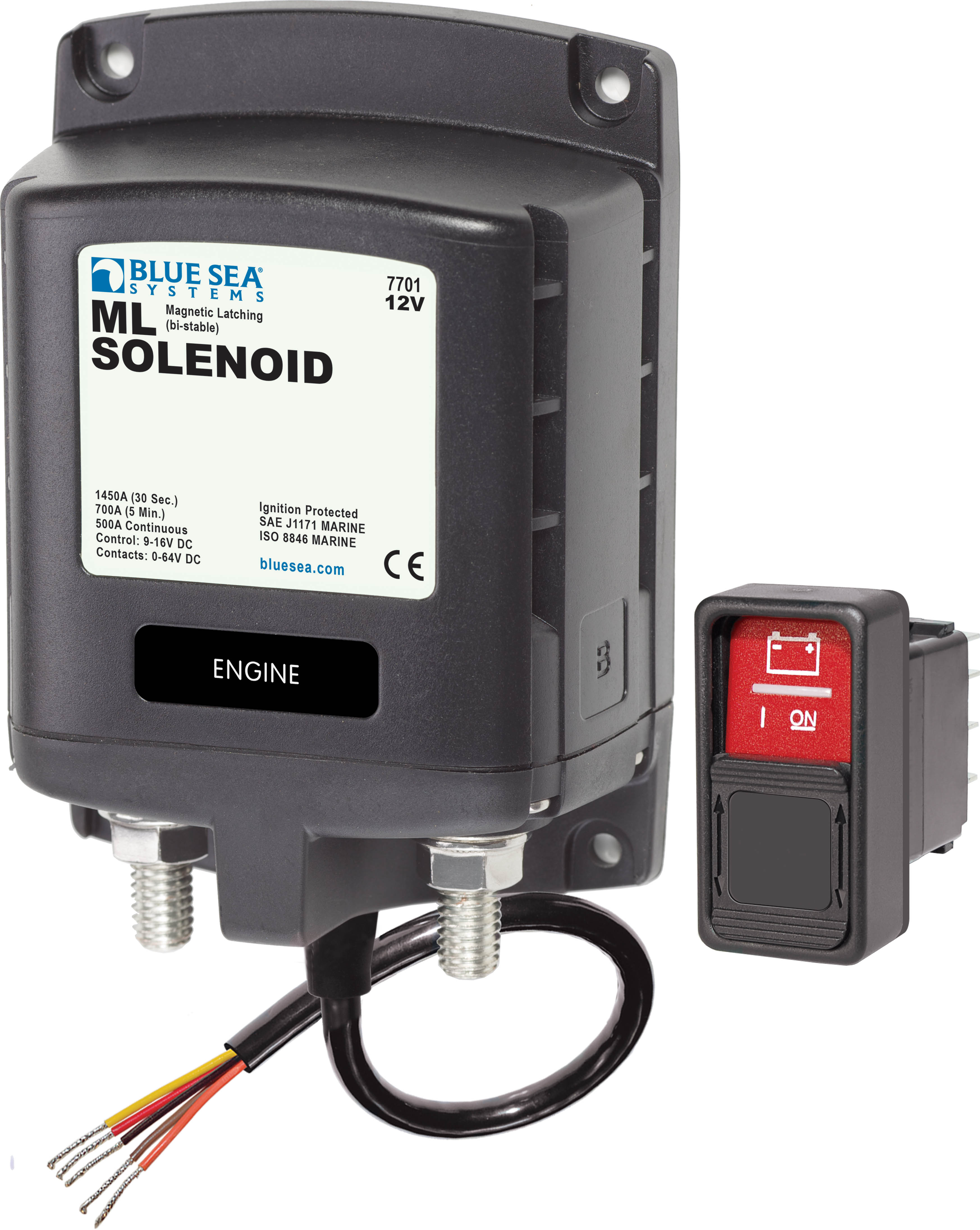 Blue Sea Systems ML-Series Solenoid, Bi-Stable - 12V DC 500A