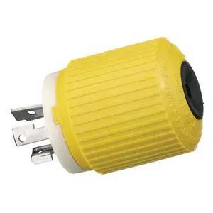 Hubbell HBL328DCP marine plug in yellow