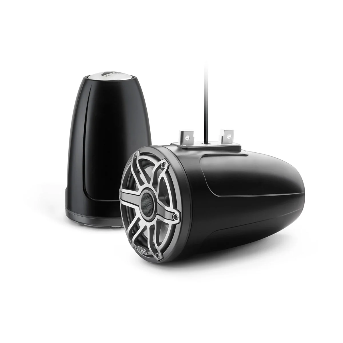JL Audio M6 Enclosed Tower Speakers, 7.7" with Titanium Sport Grille (M6-770ETXv3-Sb-S-GmTi)