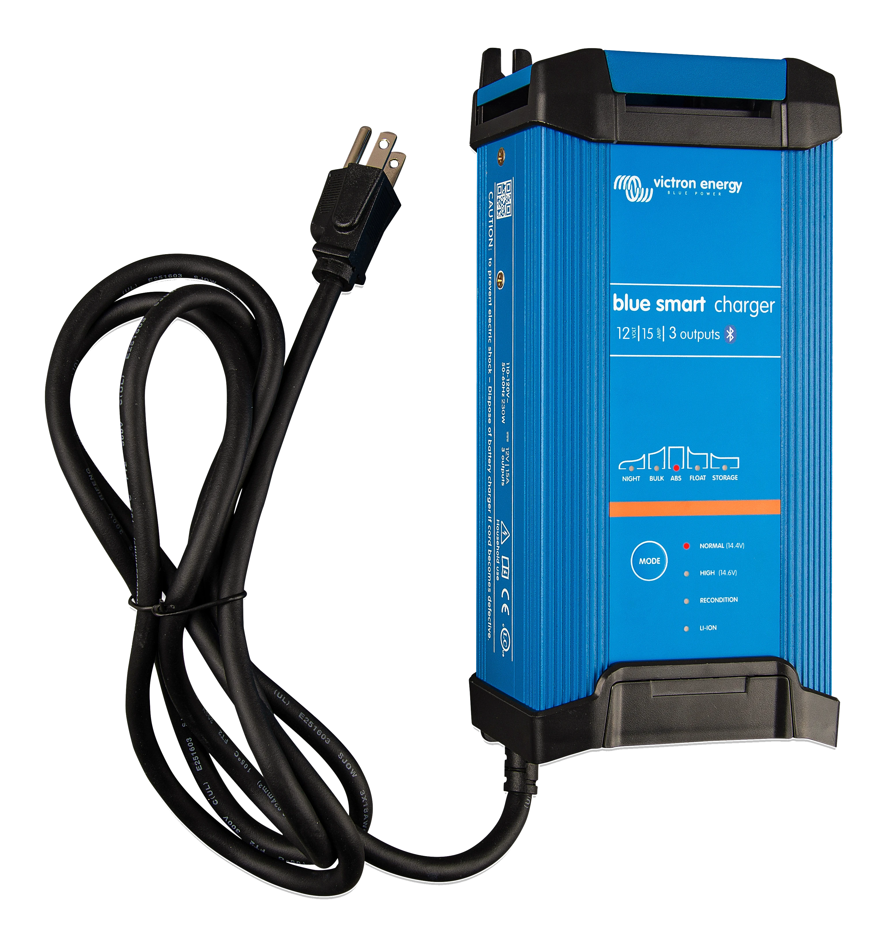 Victron Blue Smart IP22 Charger 12 V 15 A - 3 Outputs, 120 V