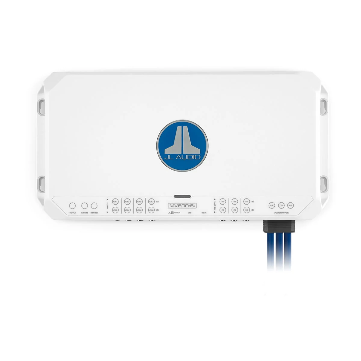 JL Audio MVi Marine Amplifier, 6 Channel Full-range Marine Amplifier (600 watts) (MV600/6i)