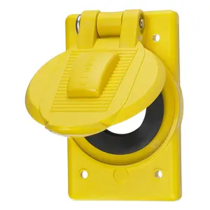 Hubbell HBL74CM23WO weatherproof cover in yellow