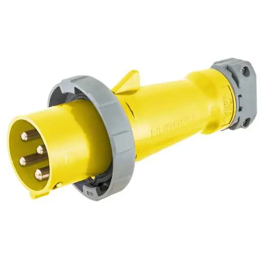Hubbell M4100P12 watertight plug in yellow