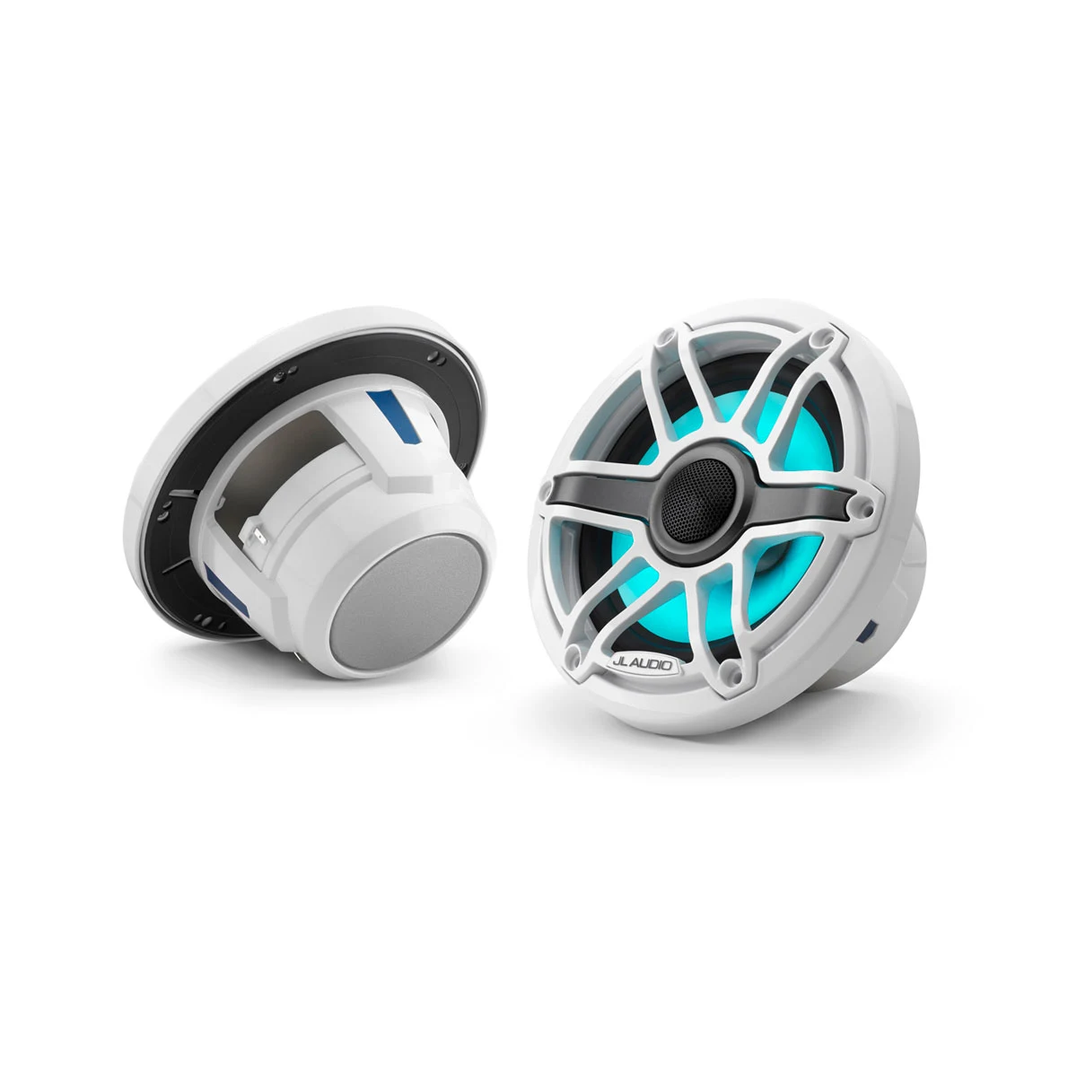 JL Audio M6 Marine Speakers, 6.5" with LED and White Sport Grille (M6-650X-S-GwGw-i)