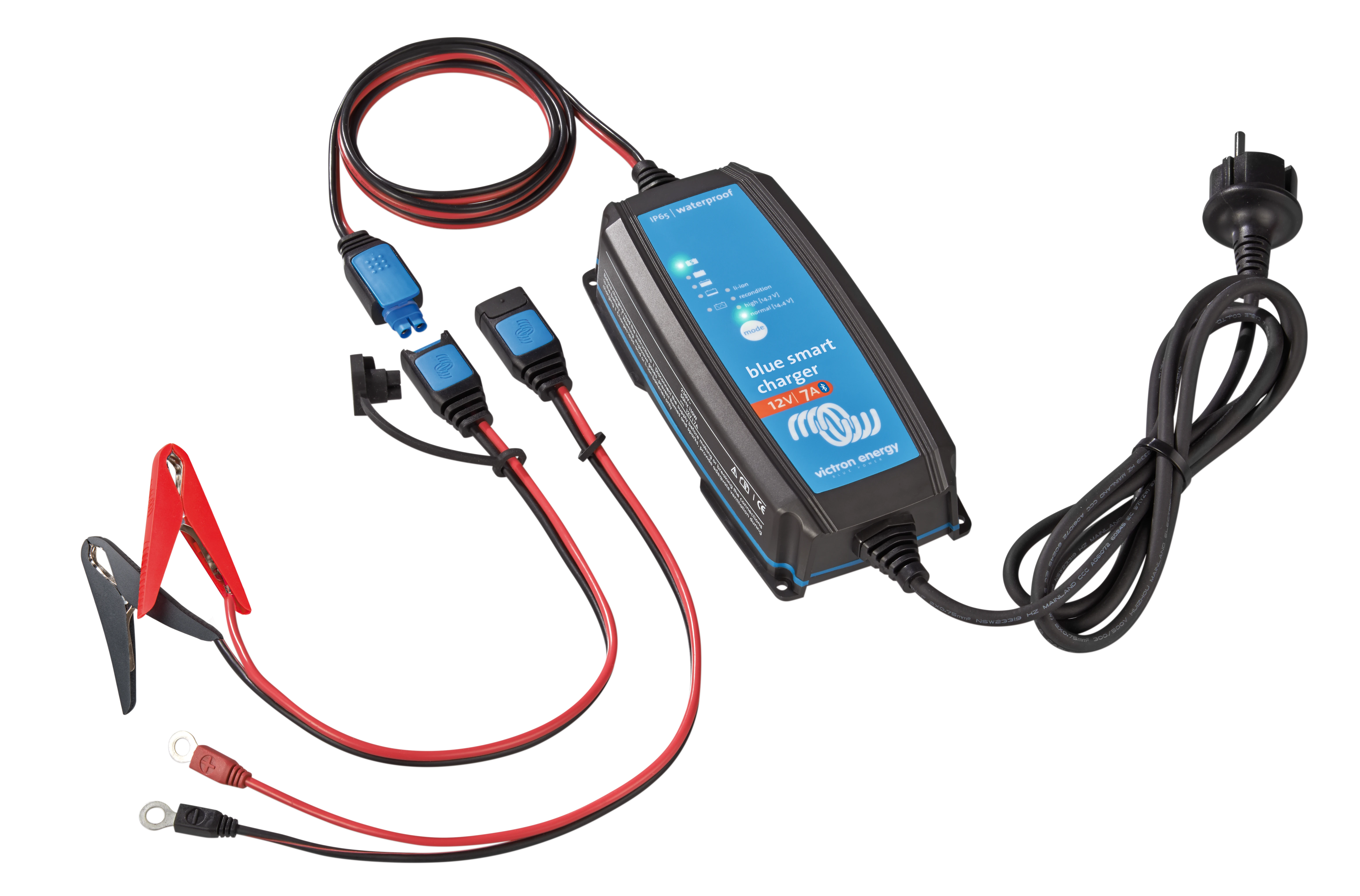 Victron Blue Smart IP65 Charger 12 V 7 A - 1 Output, 120 V NEMA 1-15P