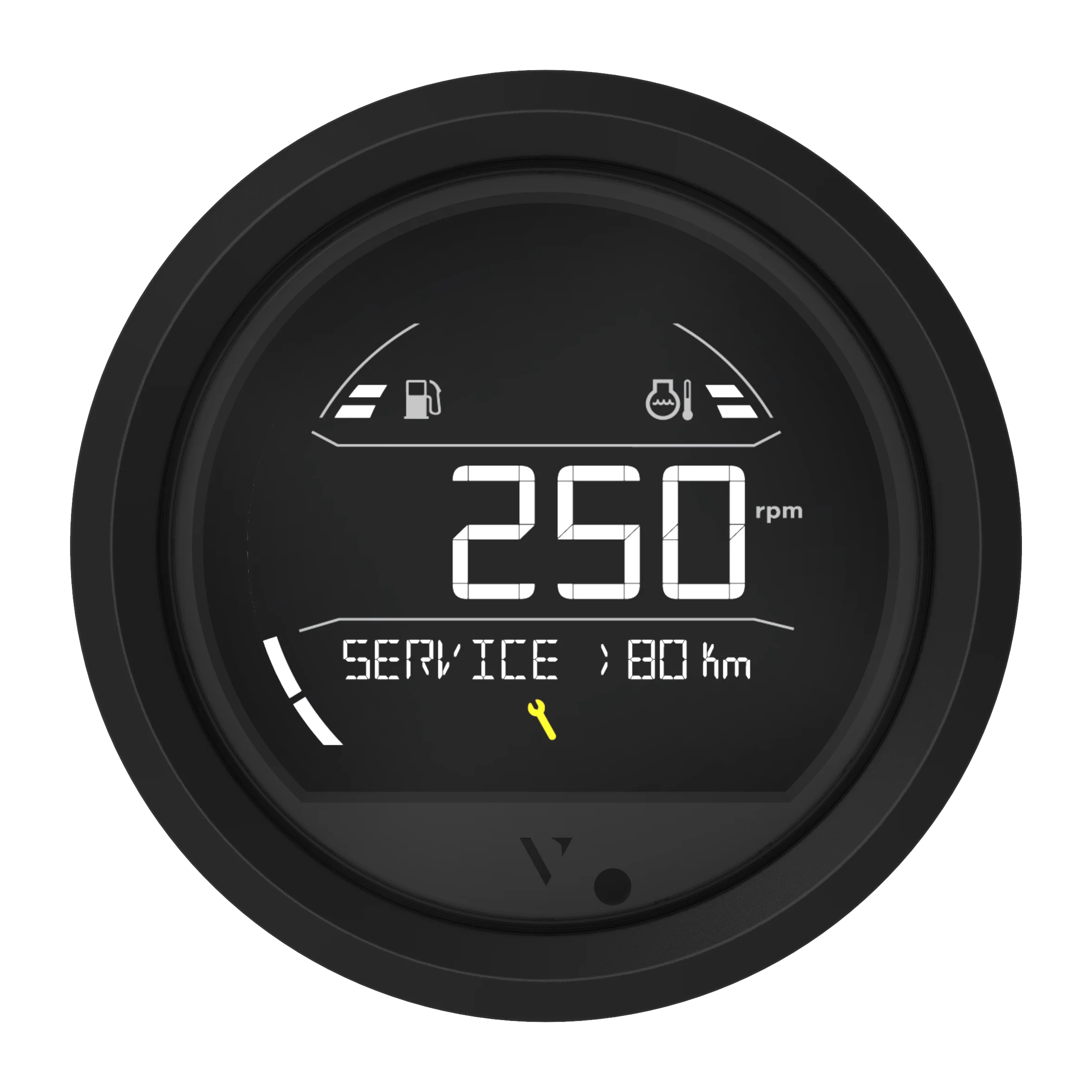 Veratron VL Digital 85 triangular black multifunction gauge
