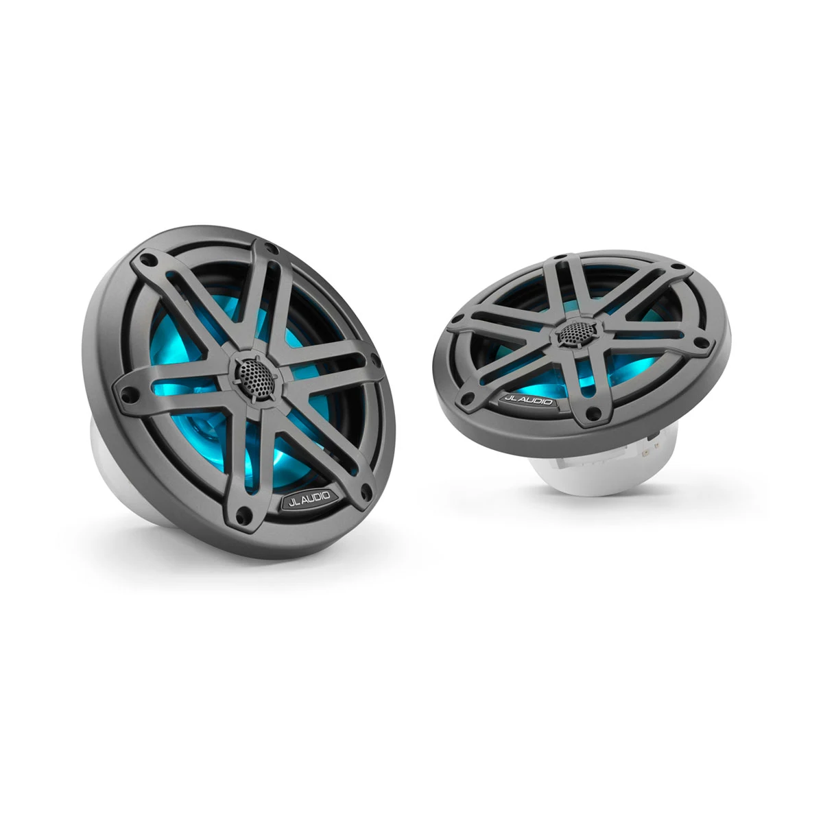 JL Audio M3 Marine Speakers, 6.5" with LED and Gray Sport Grille (M3-650X-S-Gm-i)