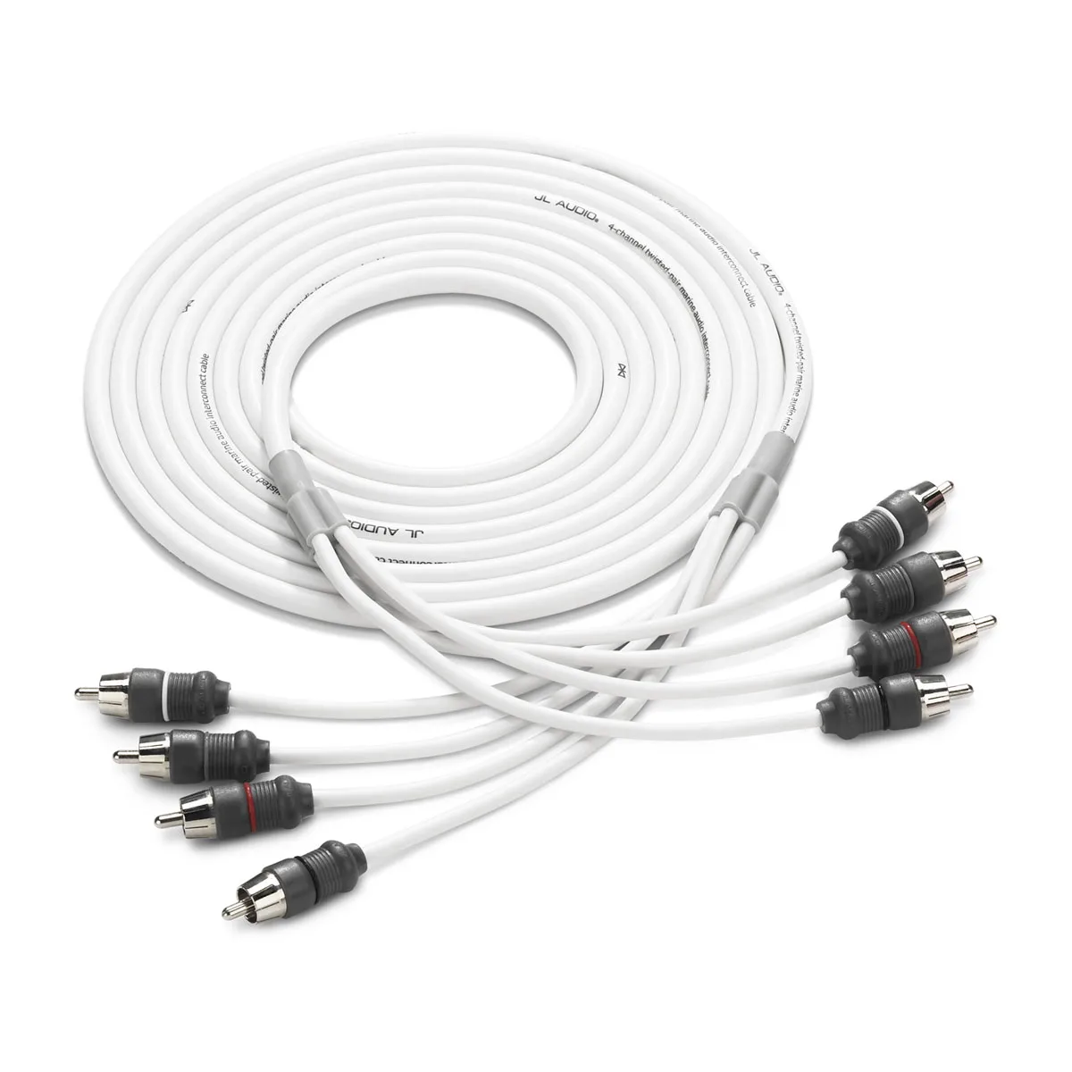 JL Audio Marine Audio Interconnect, 4-channel, 12' to 25' (XMD-WHTAIC4-12)