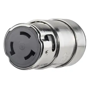 Hubbell HBL63CM64 marine connector body in metallic