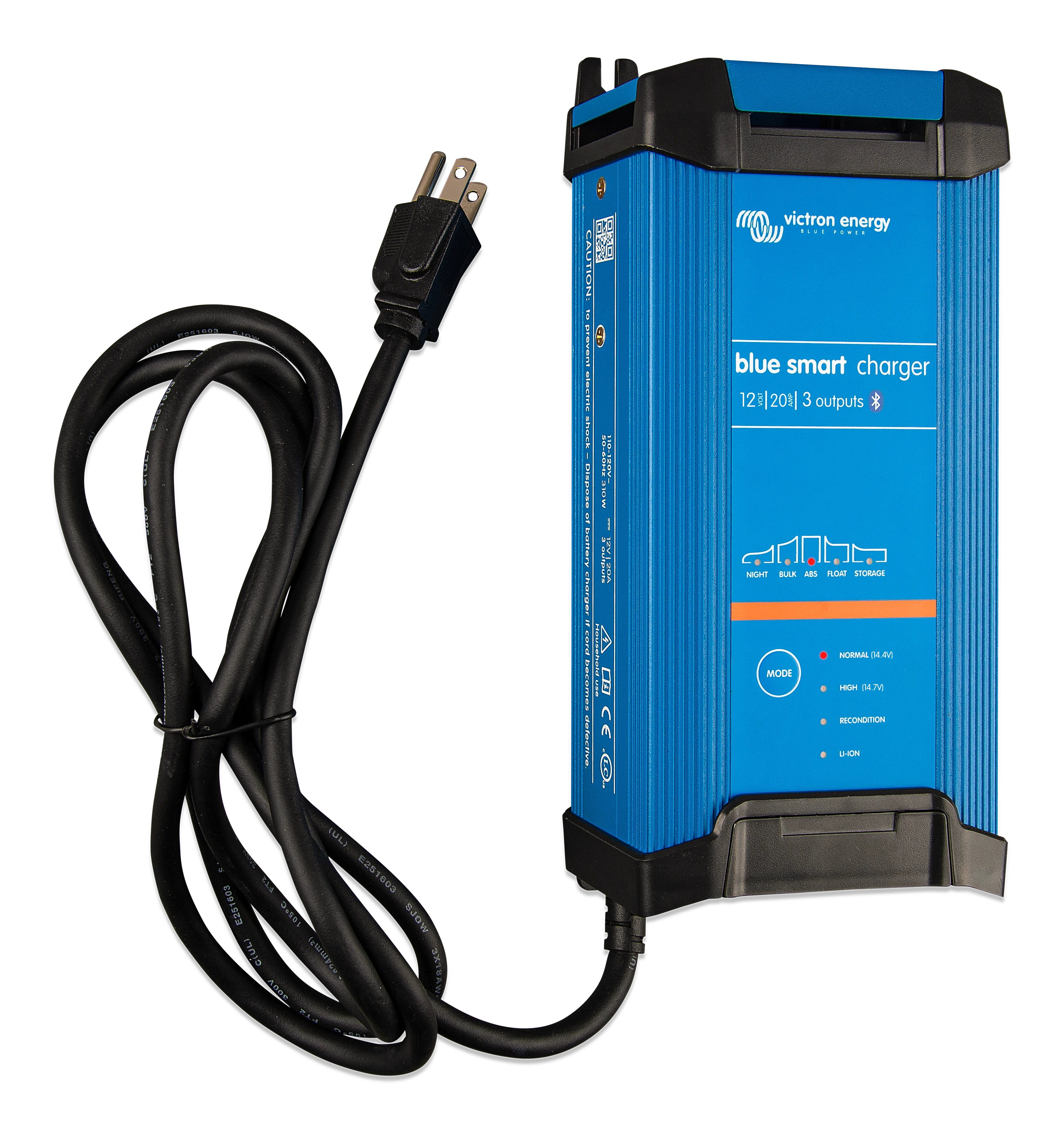 Victron Blue Smart IP22 Charger 12 V 20 A - 3 Outputs, 120 V