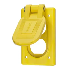 Hubbell HBL52CM21 weatherproof cover in yellow