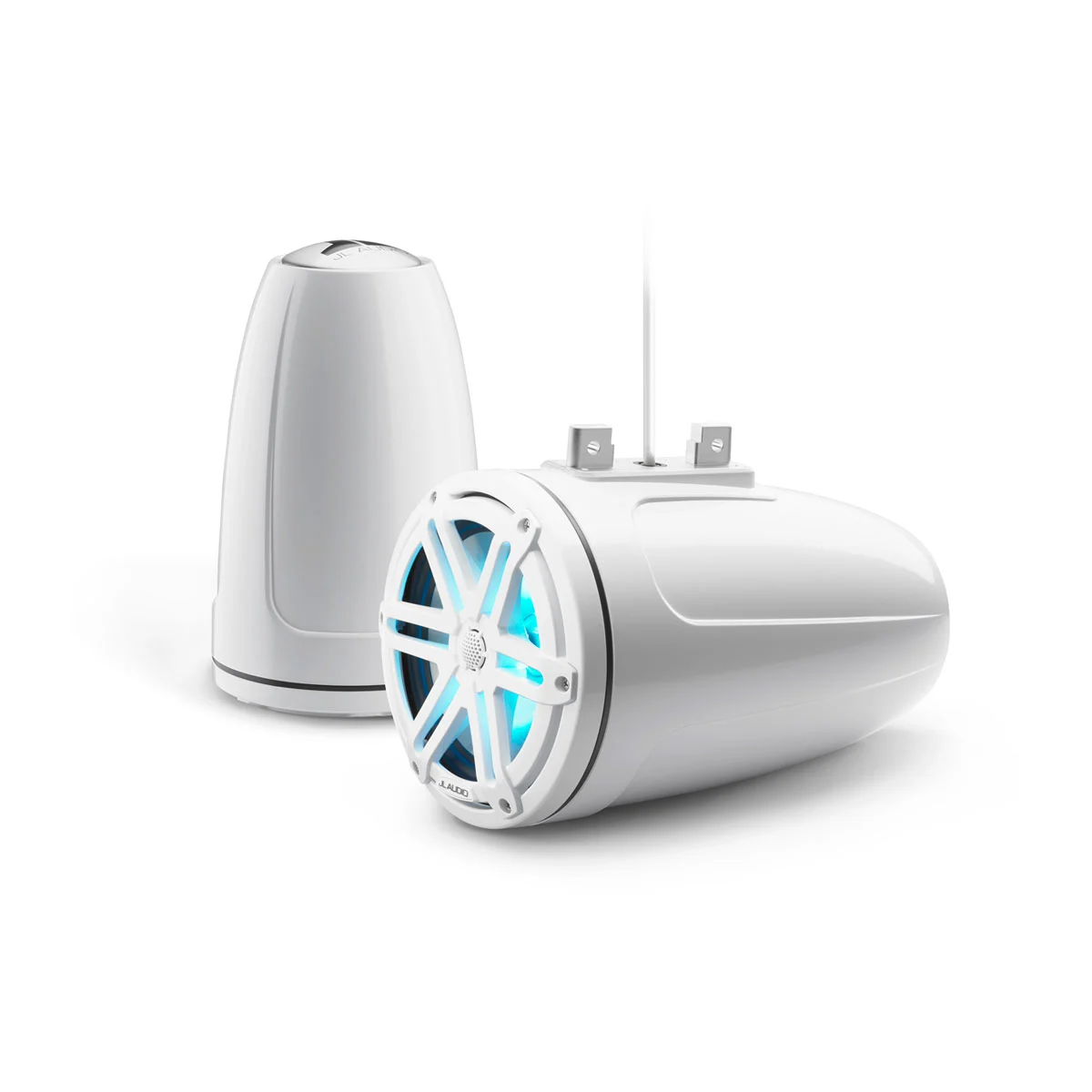 JL Audio M3 Enclosed Tower Speakers, 7.7" with LED and White Sport Grille (M3-770ETXv3-Gw-S-Gw-i)