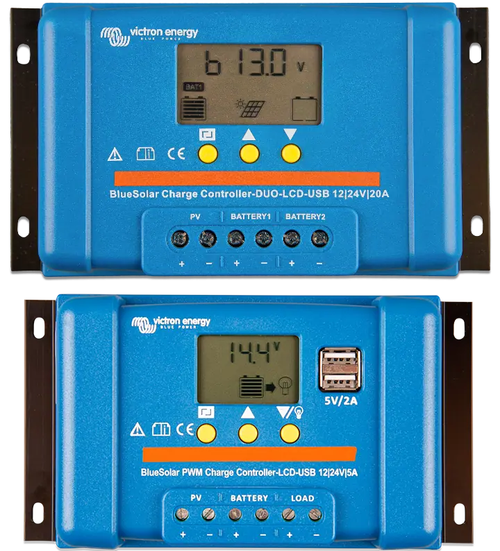Victron BlueSolar PWM Duo LCD USB Charge Controller 12/24 Vdc 20 A
