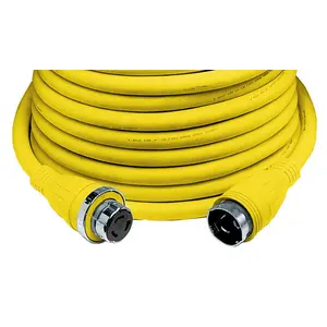 Hubbell HBL61CM53 marine shore power cable set in yellow