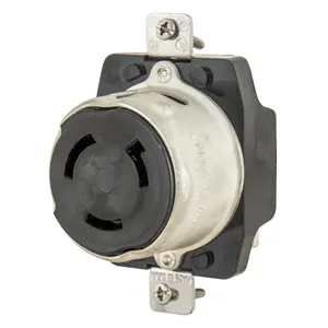 Hubbell HBL63CM70 marine receptacle in yellow