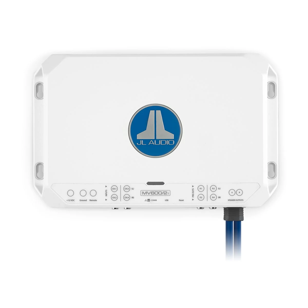 JL Audio MVi Marine Amplifier, 2 Channel Full-range Marine Amplifier (600 watts) (MV600/2i)
