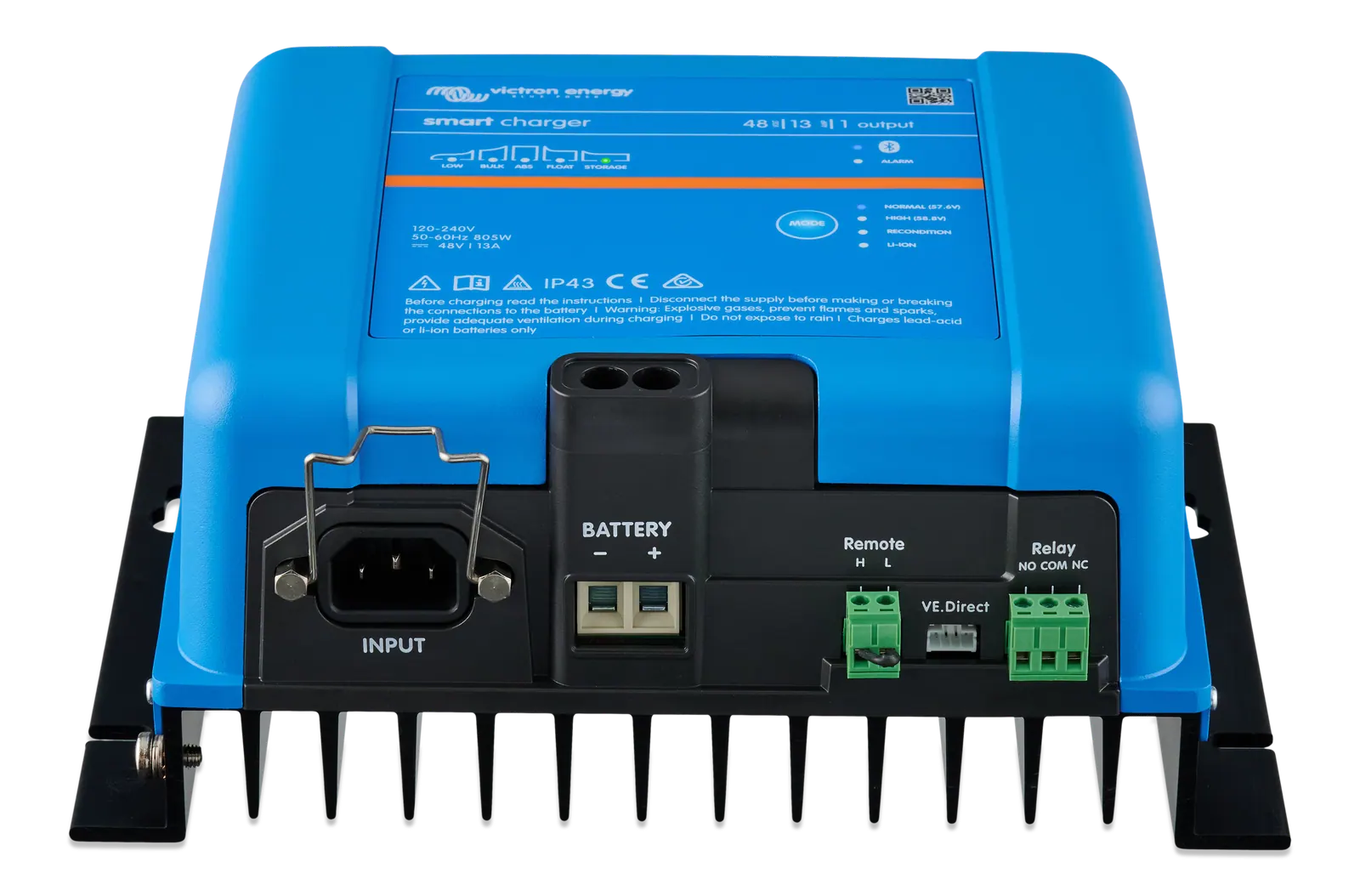 Victron Smart IP43 Charger 48 V 13 A - 1 Output, 120–240 V AC