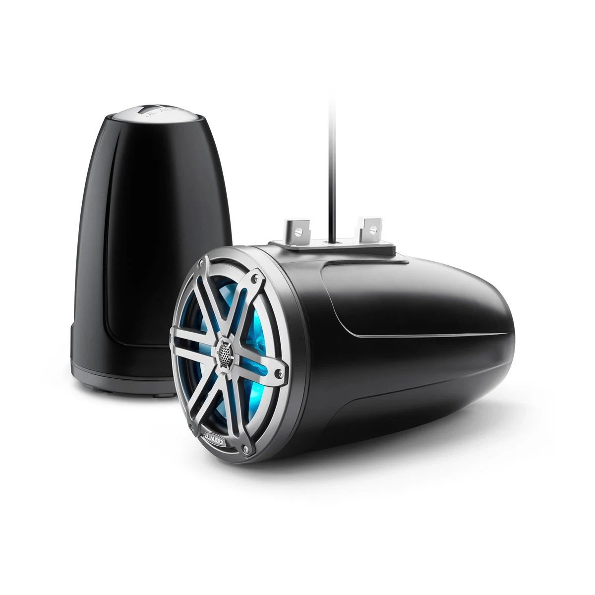 JL Audio M3 Enclosed Tower Speakers, 7.7" with LED and Gray Sport Grille (M3-770ETXv3-Sb-S-Gm-i)