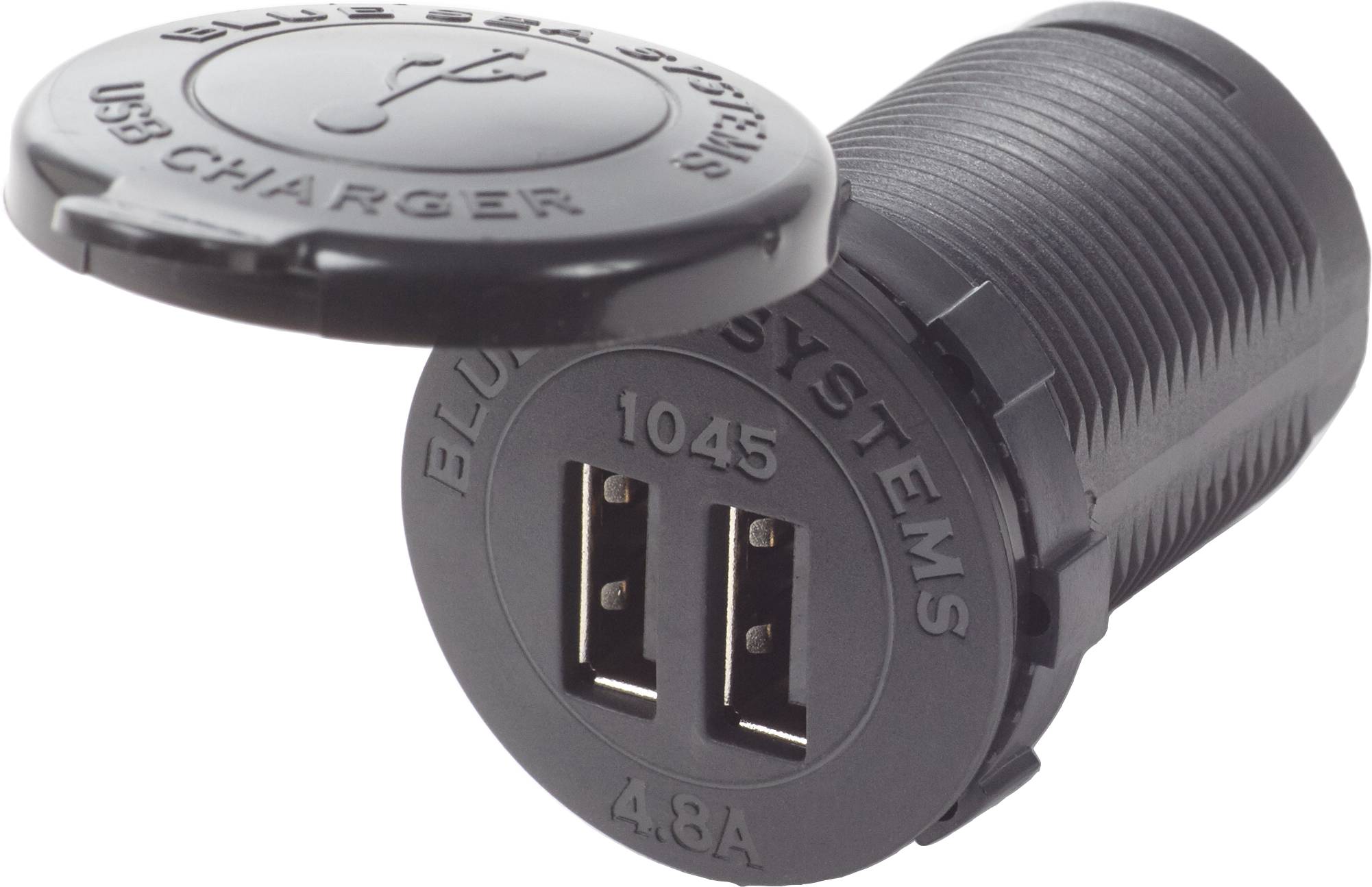 Blue Sea Systems 12/24V DC Dual USB Charger 4.8A Socket Mount