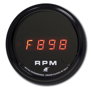 Aetna 8402R-B-Dir-DS Red LED Auto-Dimming Digital Tachometer