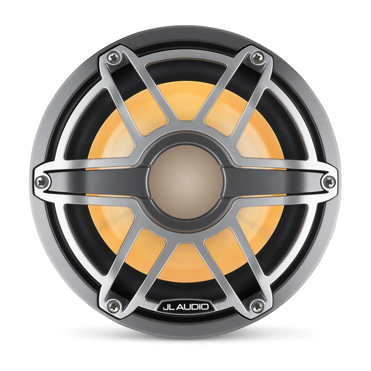 JL Audio M6 Marine Subwoofer, 8" with LED and Titanium Sport Grille (M6-8IB-S-GmTi-i-4)