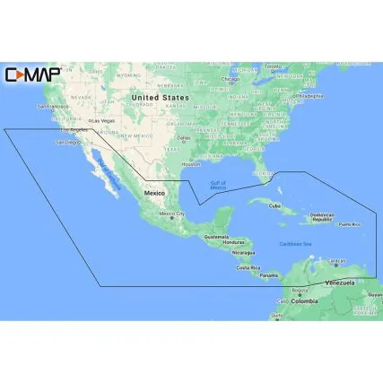 C-MAP REVEAL Central America & Caribbean Coastal Chart — M-NA-Y205-MS