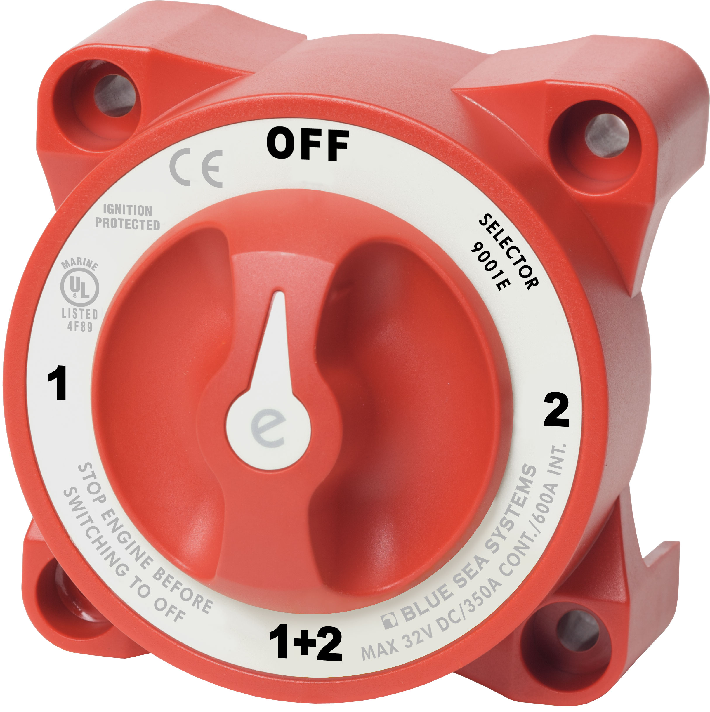 Blue Sea Systems e-Series Selector 4 Position Battery Switch