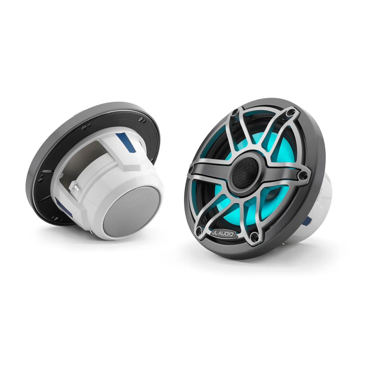 JL Audio M6 Marine Speakers, 6.5" with LED and Titanium Sport Grille (M6-650X-S-GmTi-i)