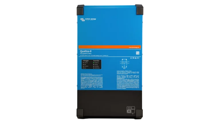 Victron Quattro-II 24/3000 70-50/50 2x120 V inverter/charger front view