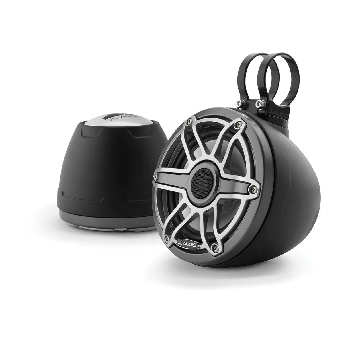 JL Audio VeX Enclosed System, M6 6.5" with Titanium Sport Grille (M6-650VEX-Mb-S-GmTi)