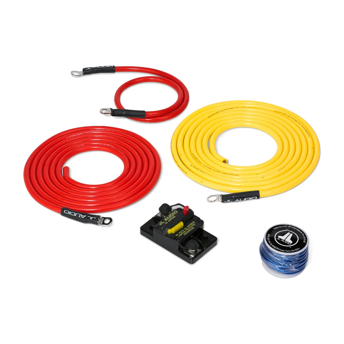 JL Audio Premium Power Marine Connection Kit (90400), 6 AWG, 12 V, Single Amplifier, within 10' of Battery (XMD-PCS50A-1-L10)
