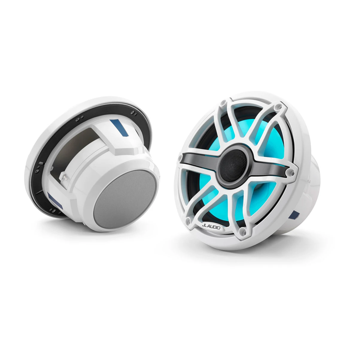 JL Audio M6 Marine Speakers, 7.7" with LED and White Sport Grille (M6-770X-S-GwGw-i)