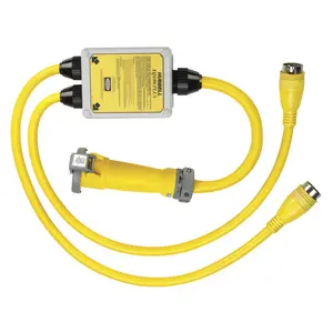 Hubbell YQ100PLUS marine power adapter in yellow