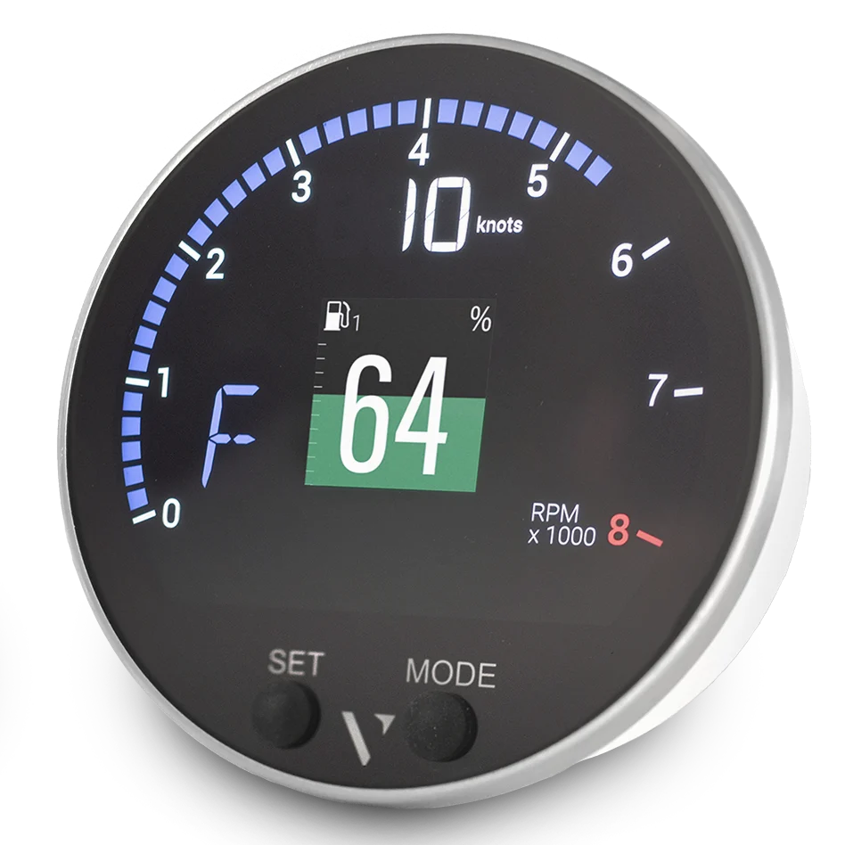 Veratron VMH 35 0-5V round multifunction marine display without GPS