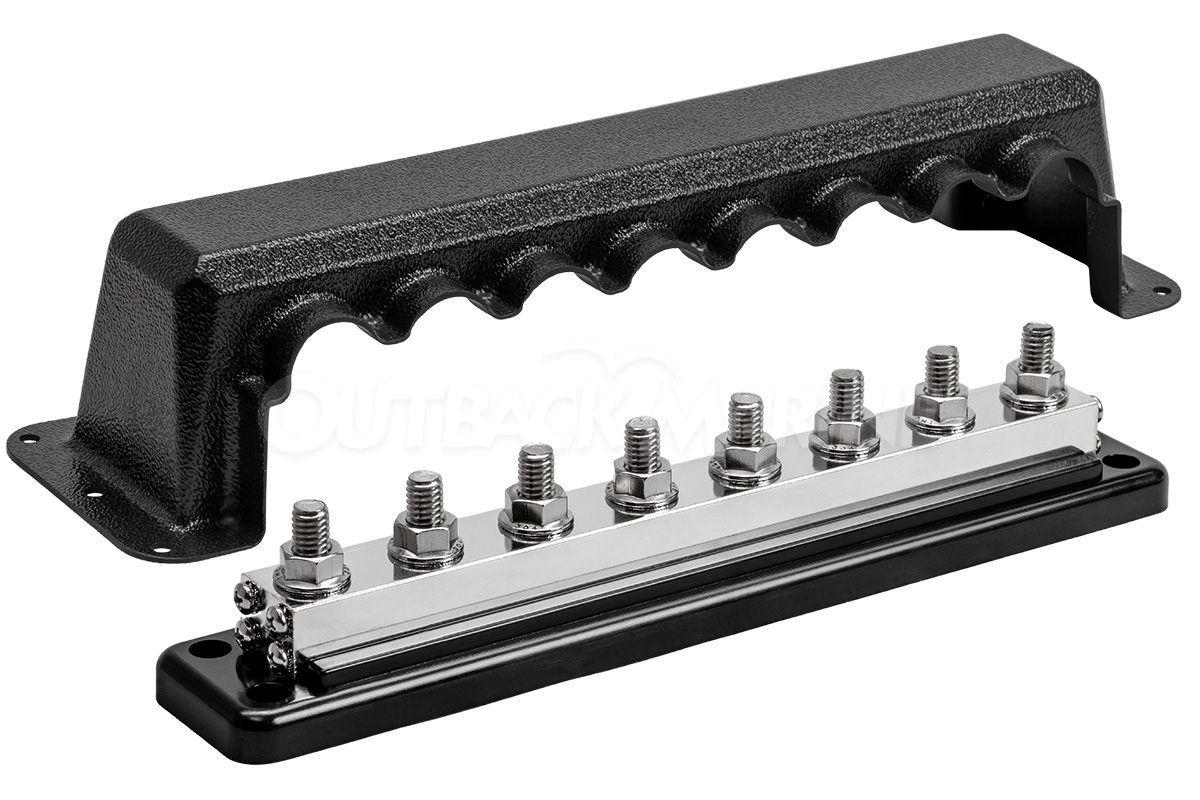 Victron Busbar 600 A 8P & Cover 8X 3/8" Plus 8X M8 Terminals