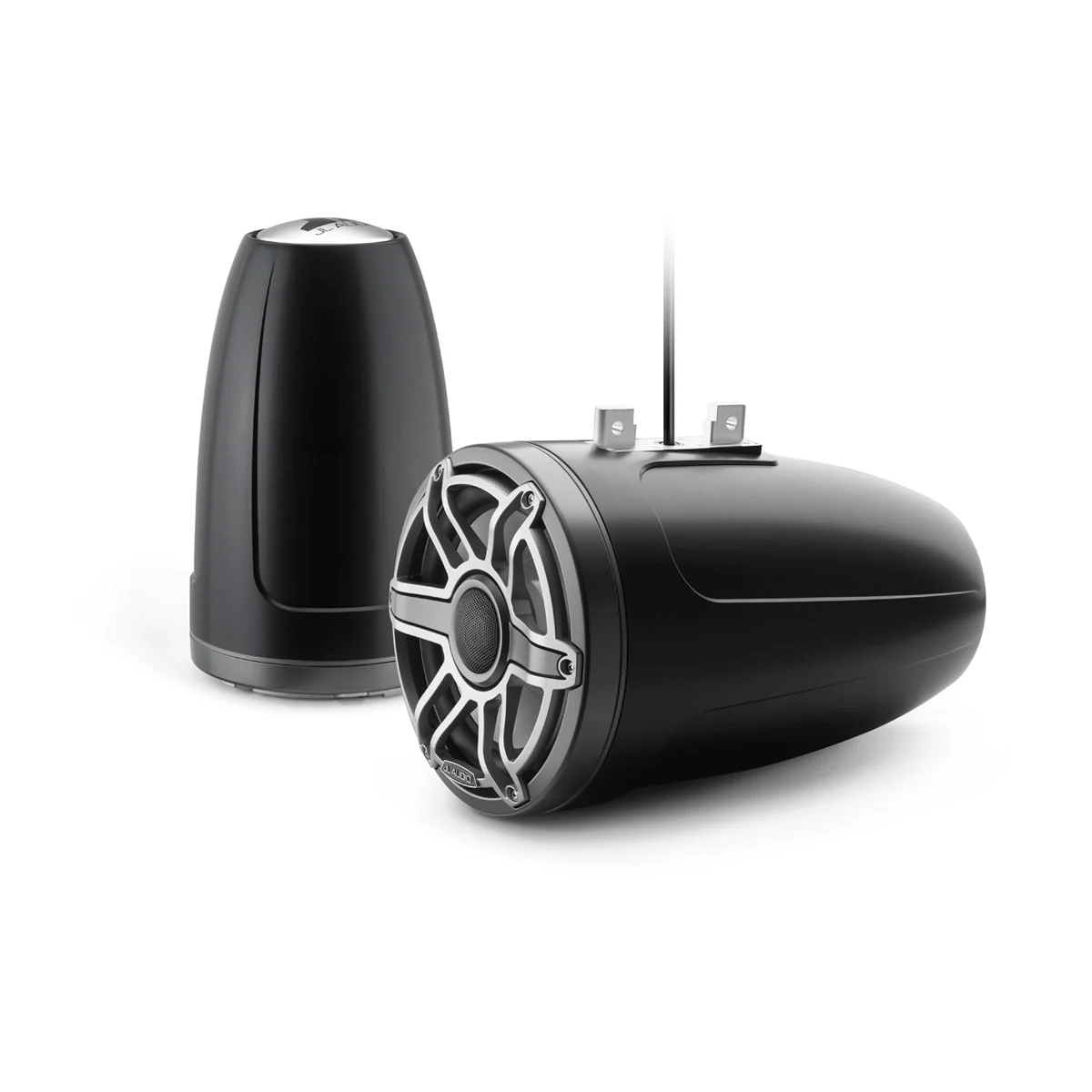 JL Audio M6 Enclosed Tower Speakers, 8.8" with Titanium Sport Grille (M6-880ETXv3-Sb-S-GmTi)