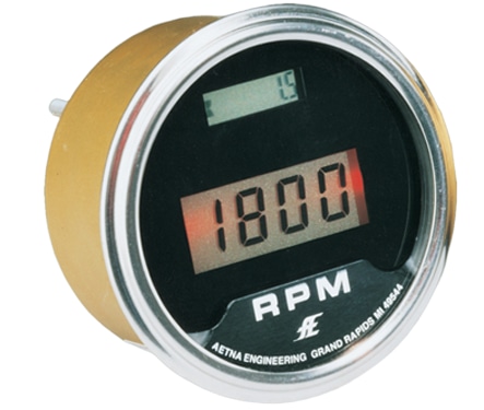 Aetna 8905R-P-H-DS LCD Red-Backlit Digital Tachometer