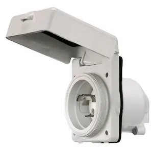 Hubbell HBL303NM marine shore power inlet in white