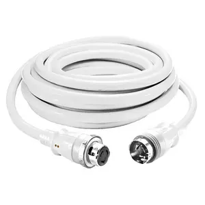 Hubbell HBL61CM52WLED marine shore power cable set in white