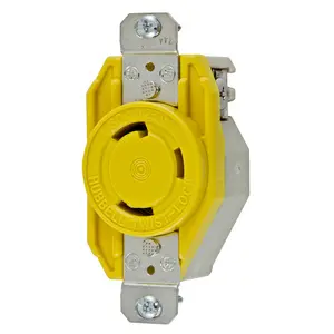 Hubbell HBL26CM10 single flush receptacle