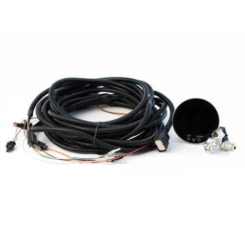 Veratron VMH 35 0-5V GPS outboard engine kit with round marine display and wiring harness